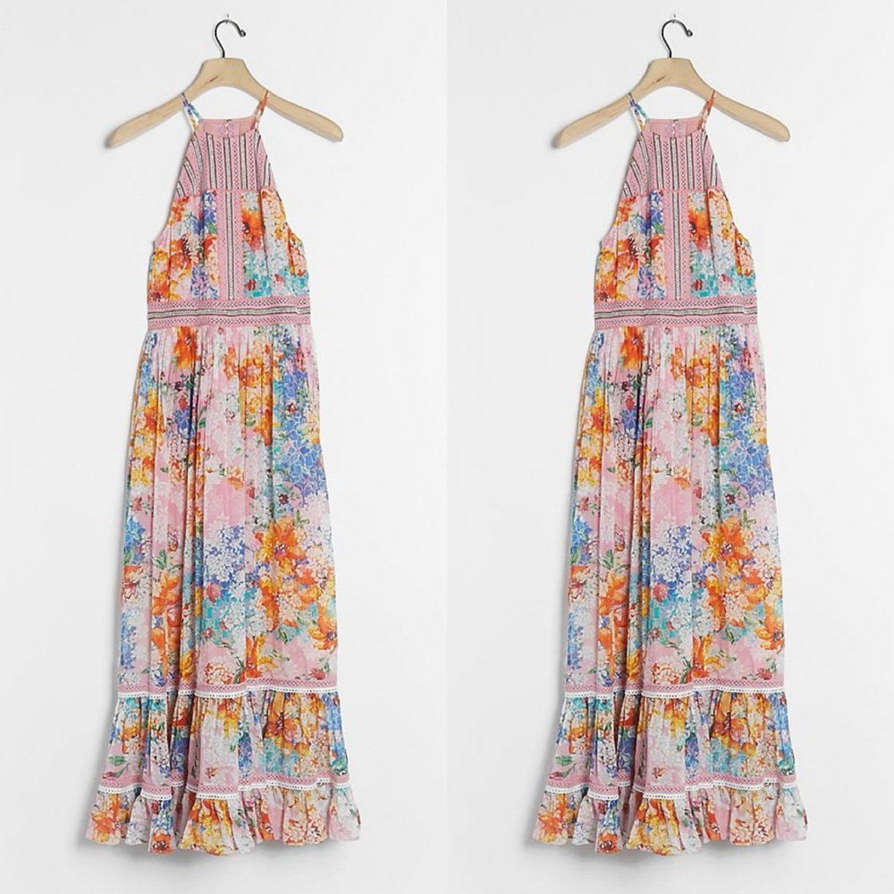 Anthropologie Yuko Halter Maxi Dress